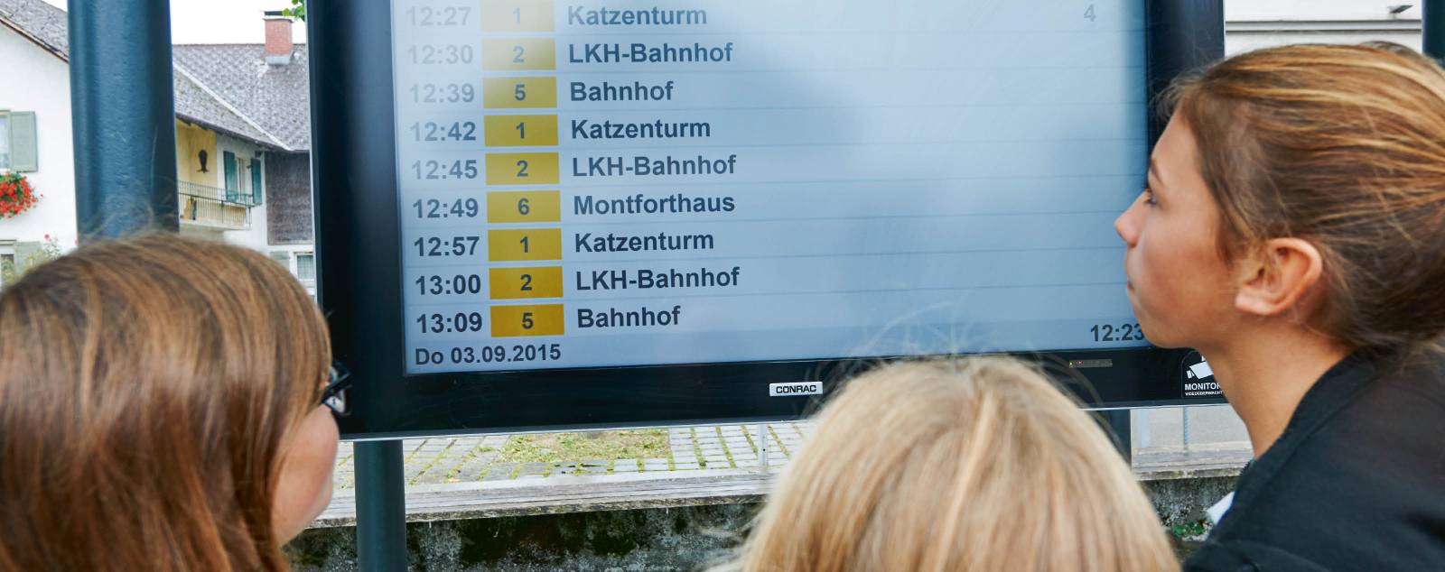 DFI Abfahrtszeiten - Monitore oder Ansicht am Handy / Web | InfoMATRIK