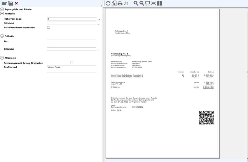Rasche und detaillierte Abrechnung