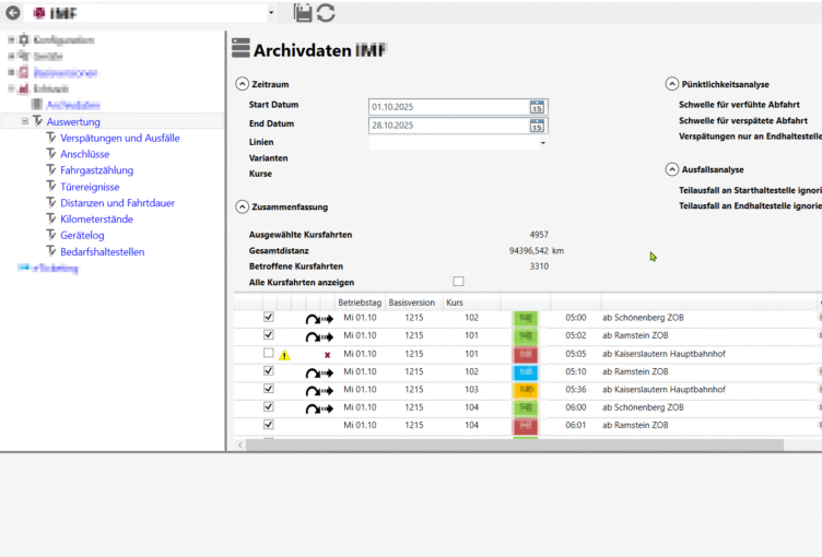 Server-Logbuch, Statuseinträge mit exaktem Zeitstempel | InfoMATRIK