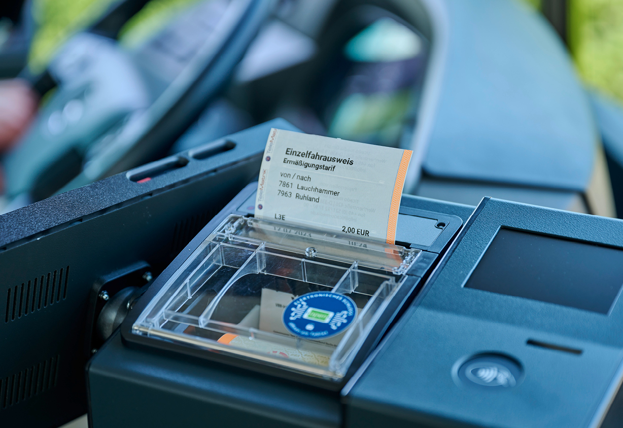 TicketMATRIK: Moderner Ticketverkauf Tickets und E-Tickets in Sekunden, einfache Bedienung für das Fahrpersonal, volle Tarifanbindung