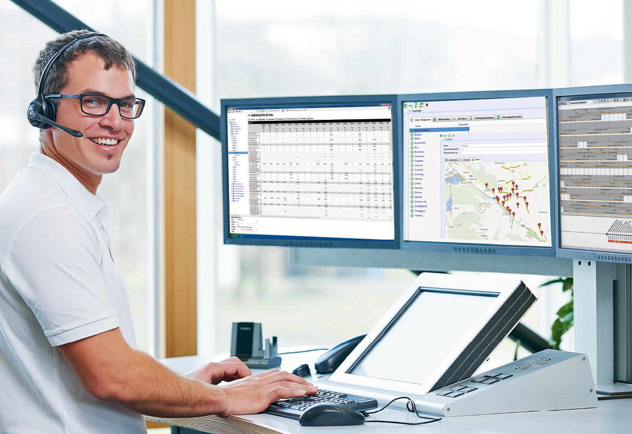 Umlauf- und Dienstplanung in GANTT-Balkendiagramm mit integrierter Perlschnur der Haltestellenabfolge | PlanMATRIK
