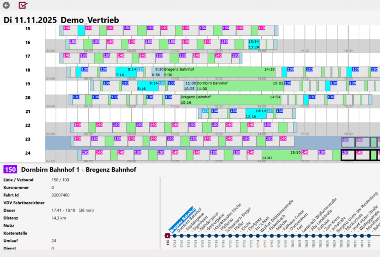 Einfaches Umplanen der Dienste im täglichen Betrieb mit wenigen Klicks per Drag & Drop.
