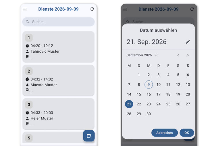 Dienstplanansicht
